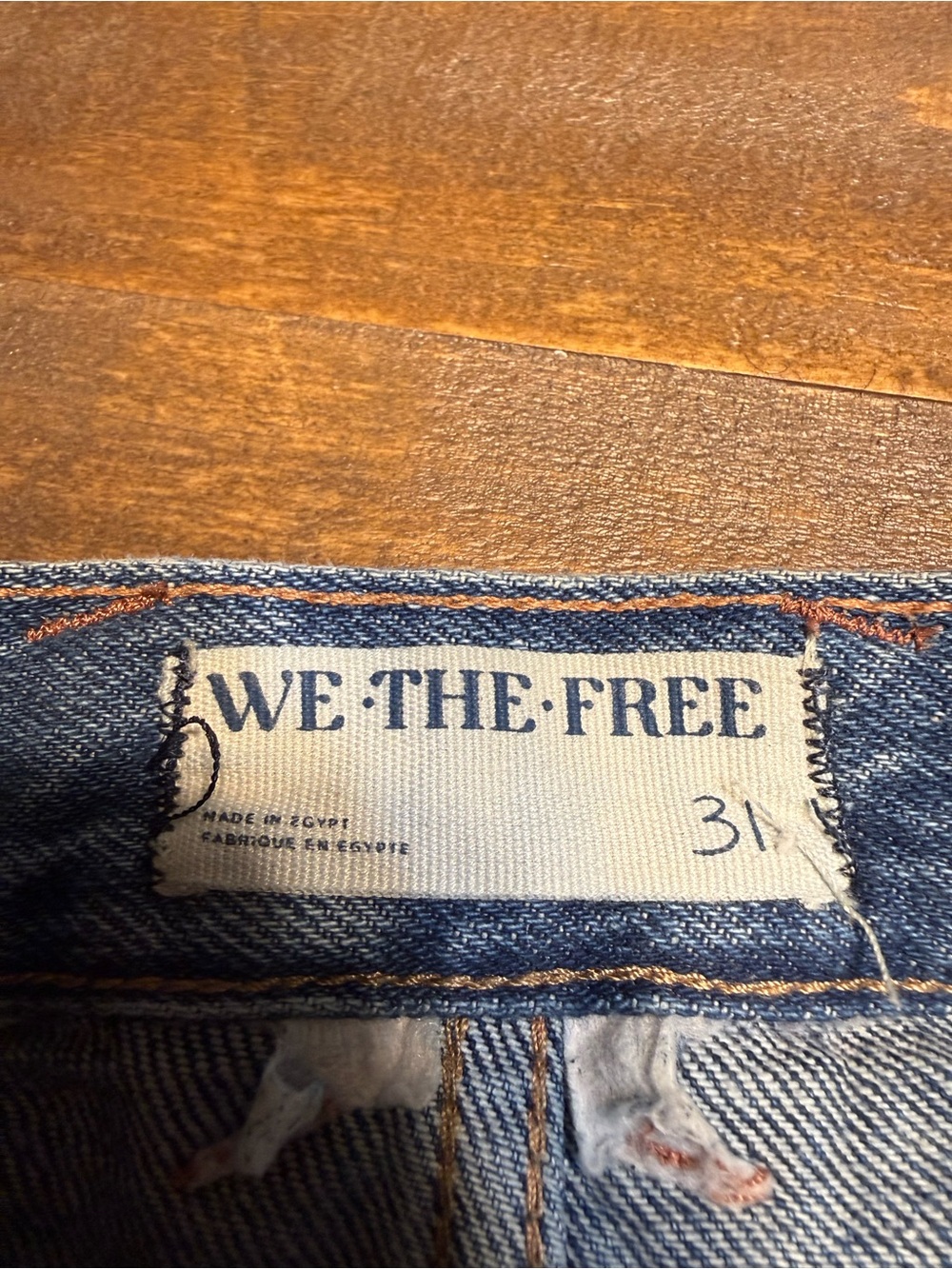 We The Free Blue Denim Jean Shorts